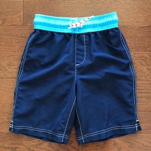 Lands End Boys Blue Swim Trunks